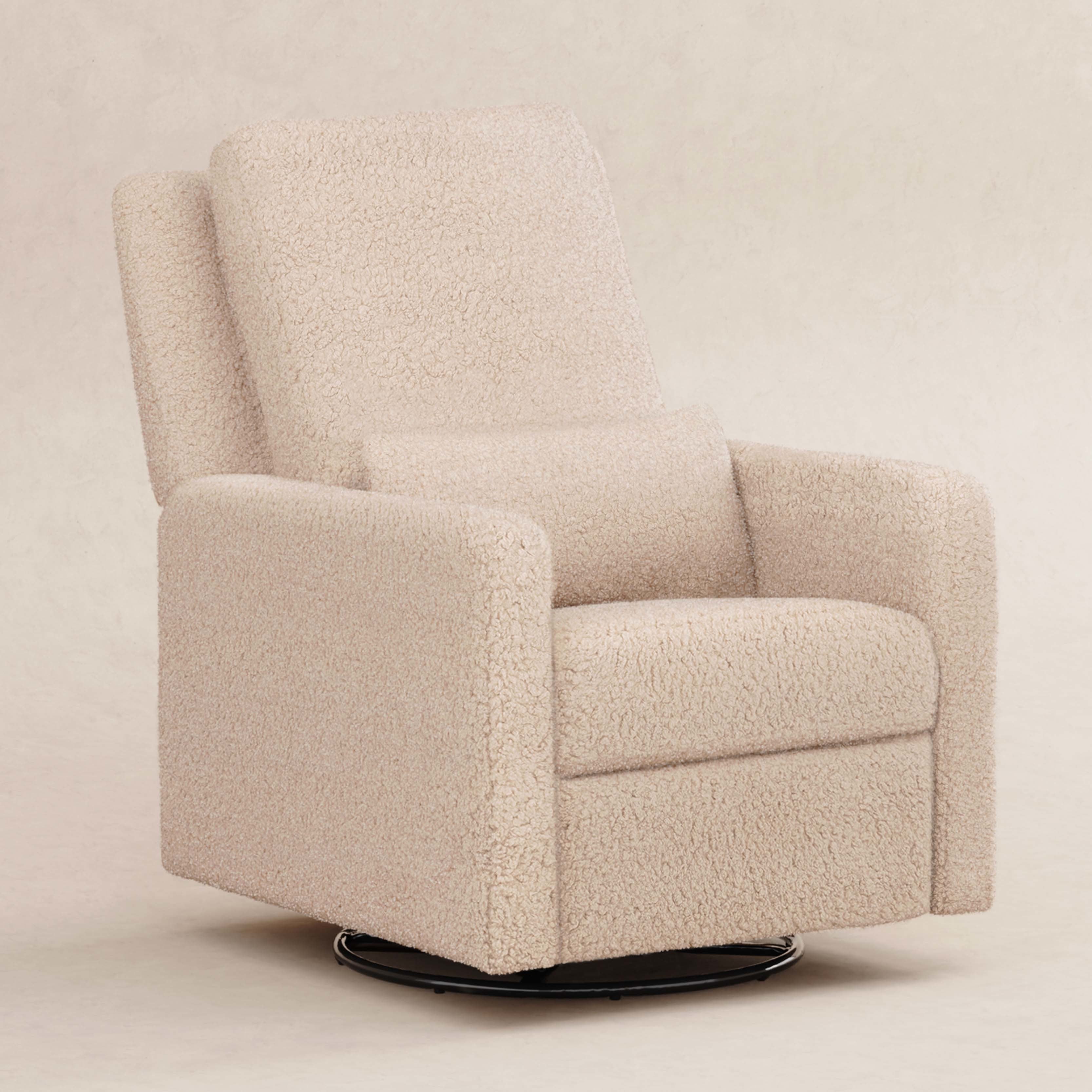 Recliner and Swivel Glider in Shearling