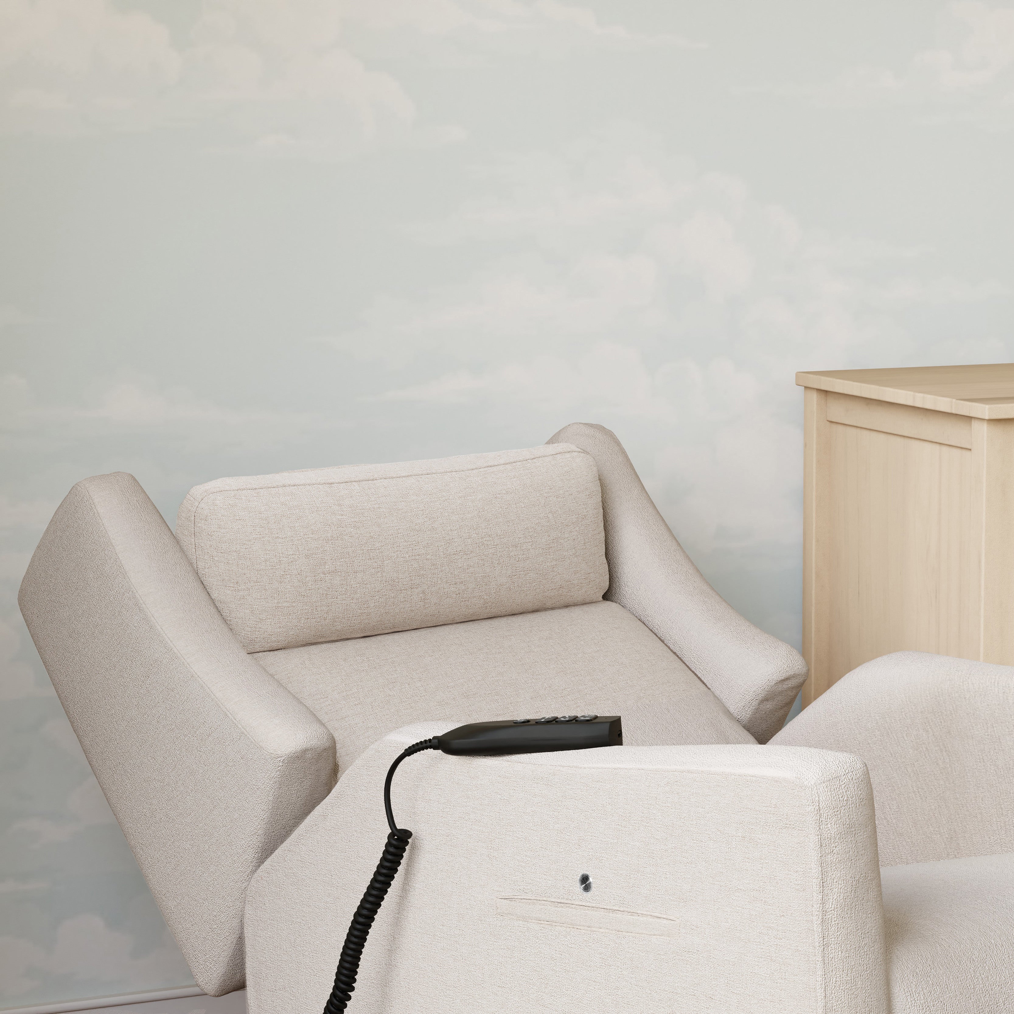 Deluxe Power Recliner and Swivel Glider with Heat and Massage