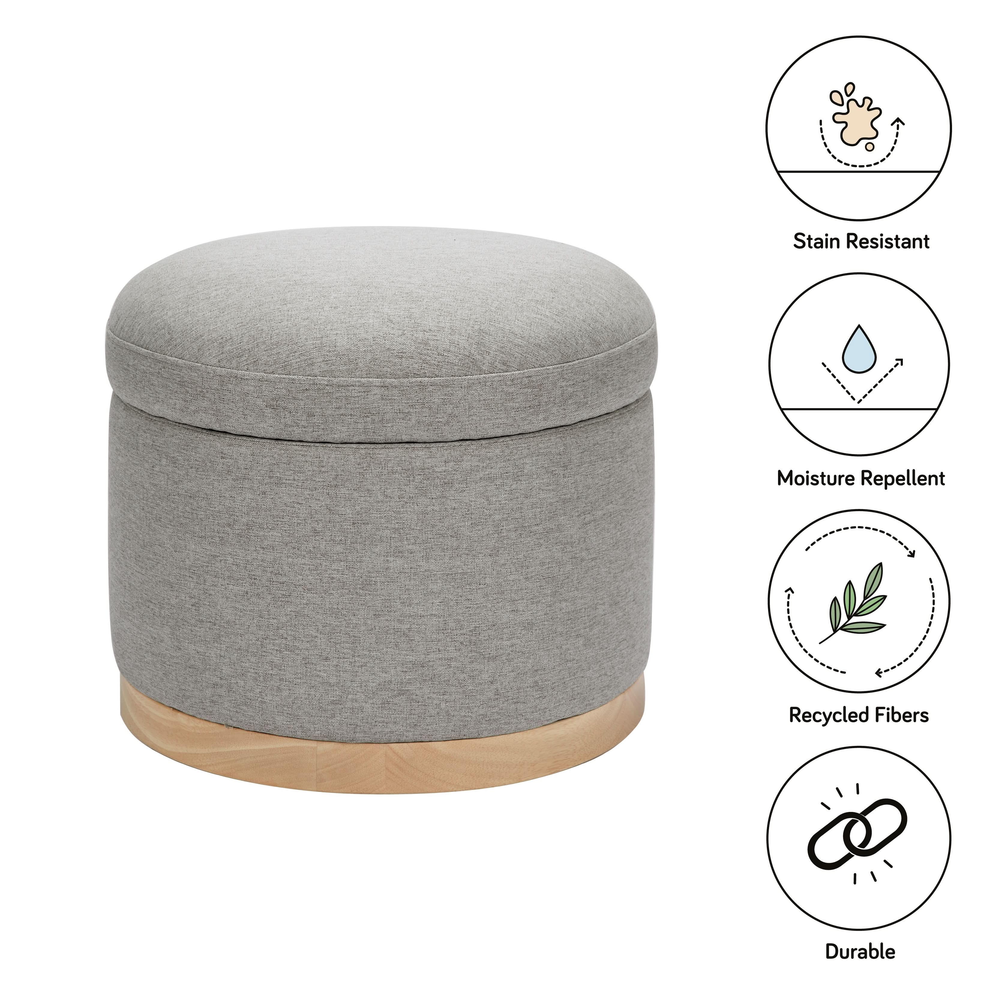 Storage Ottoman in Eco-Performance Fabric | Water Repellent & Stain Resistant