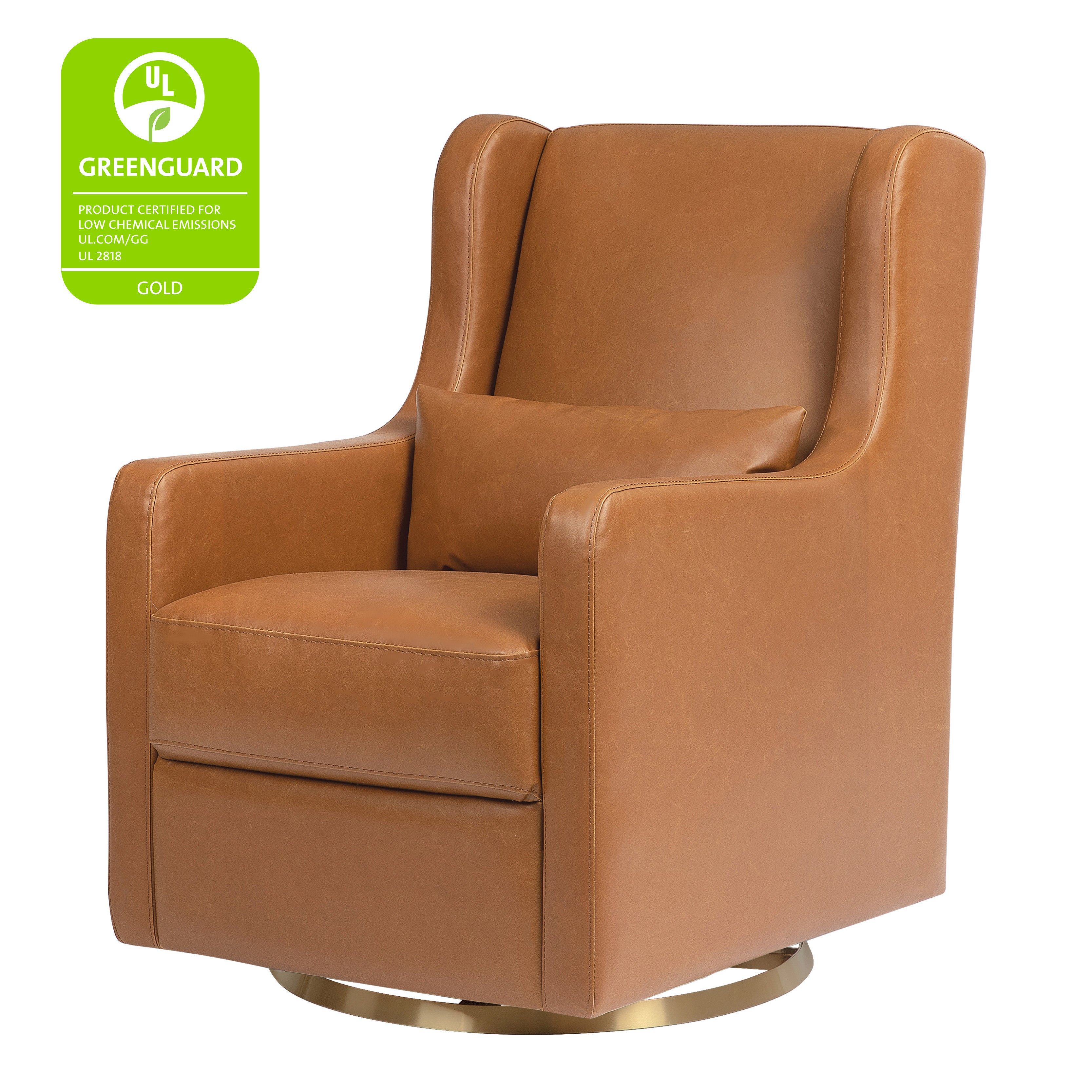 Swivel Glider in Vegan Leather