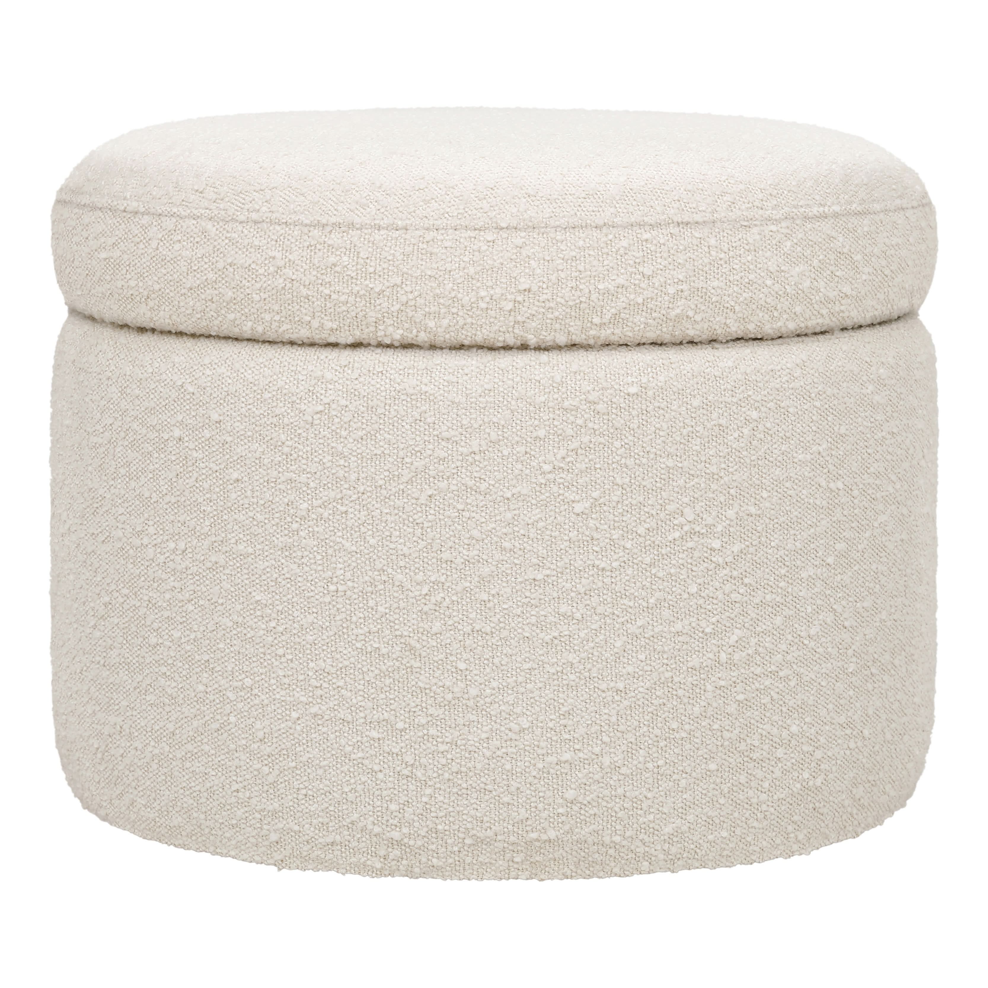 Storage Ottoman in Boucle