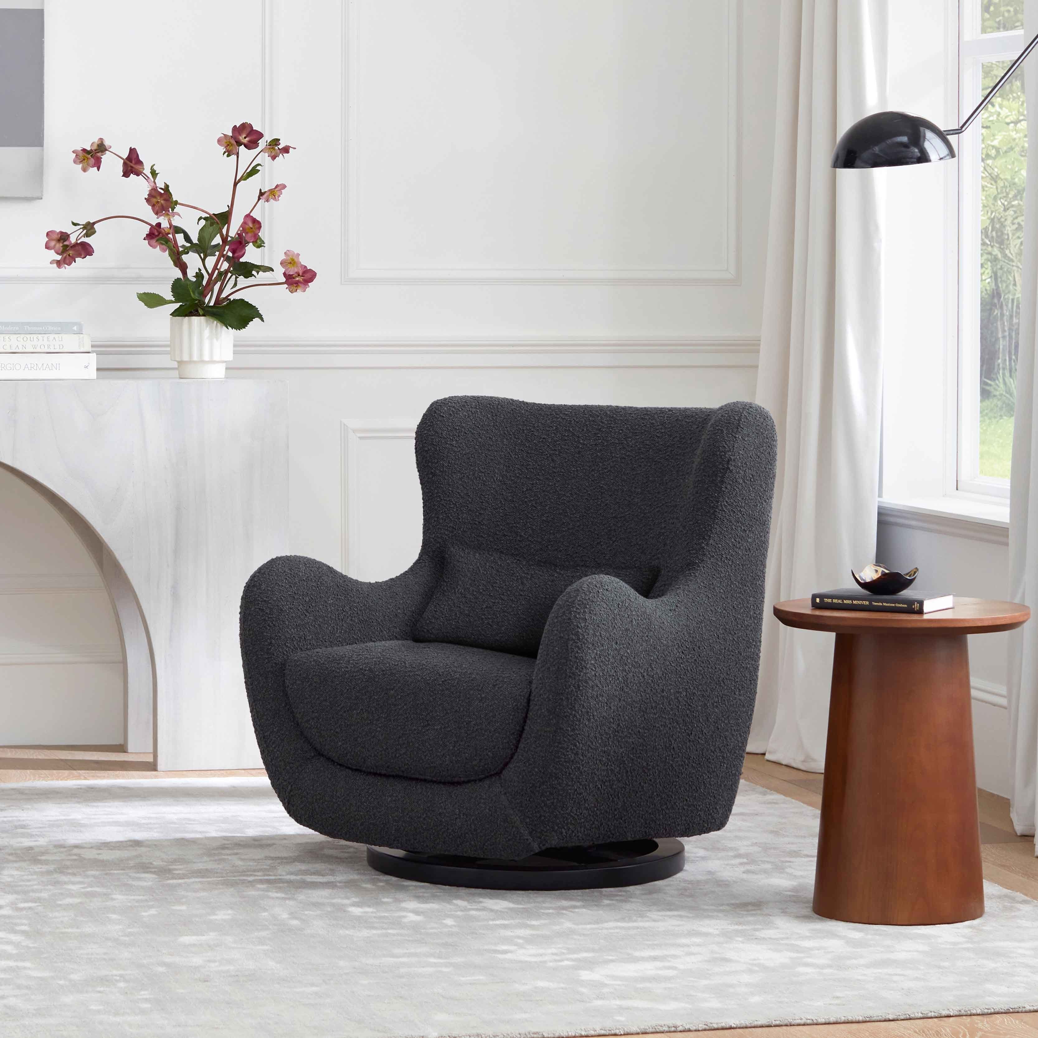 Swivel Glider in Boucle