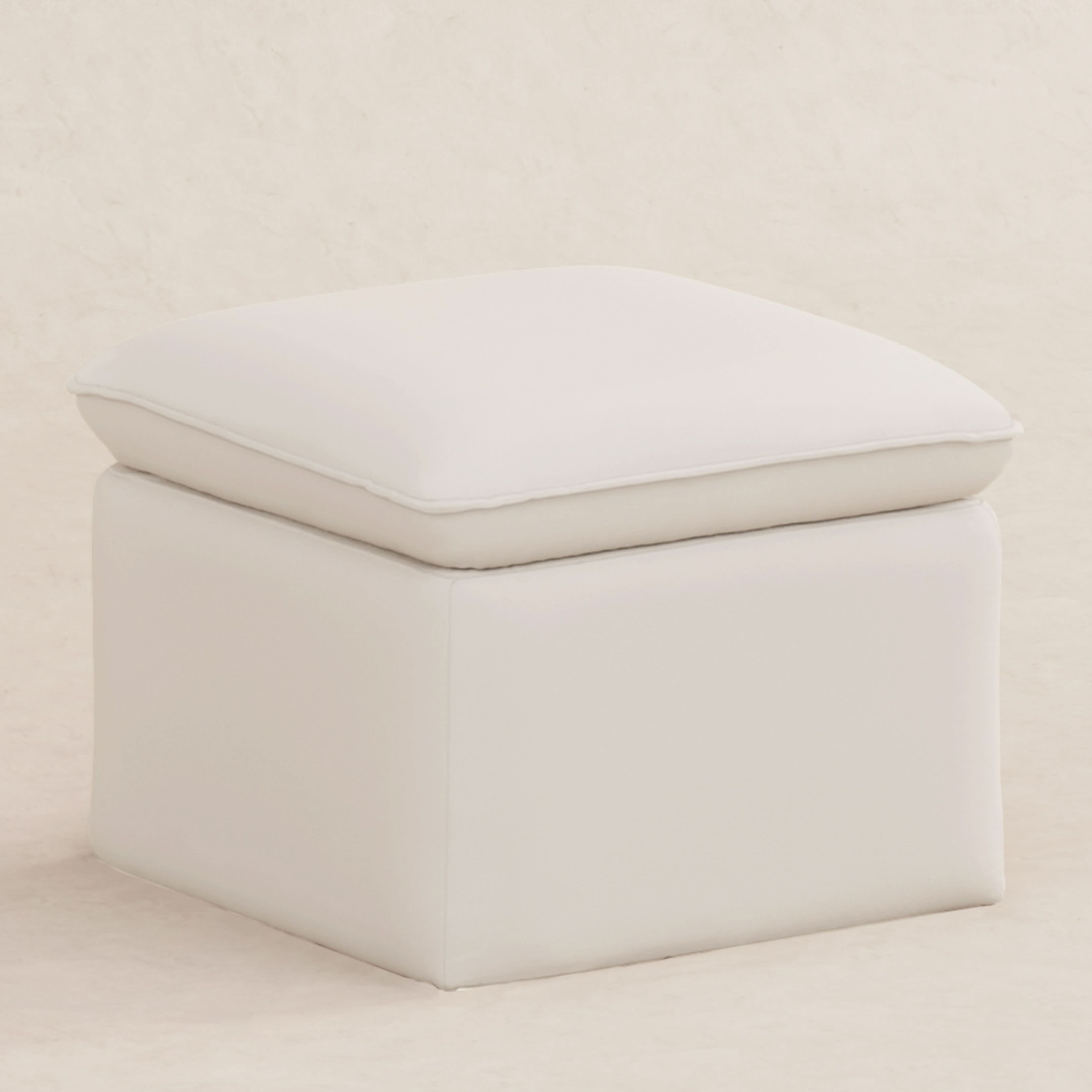 Storage Ottoman in Eco-Performance Fabric | Water Repellent & Stain Resistant