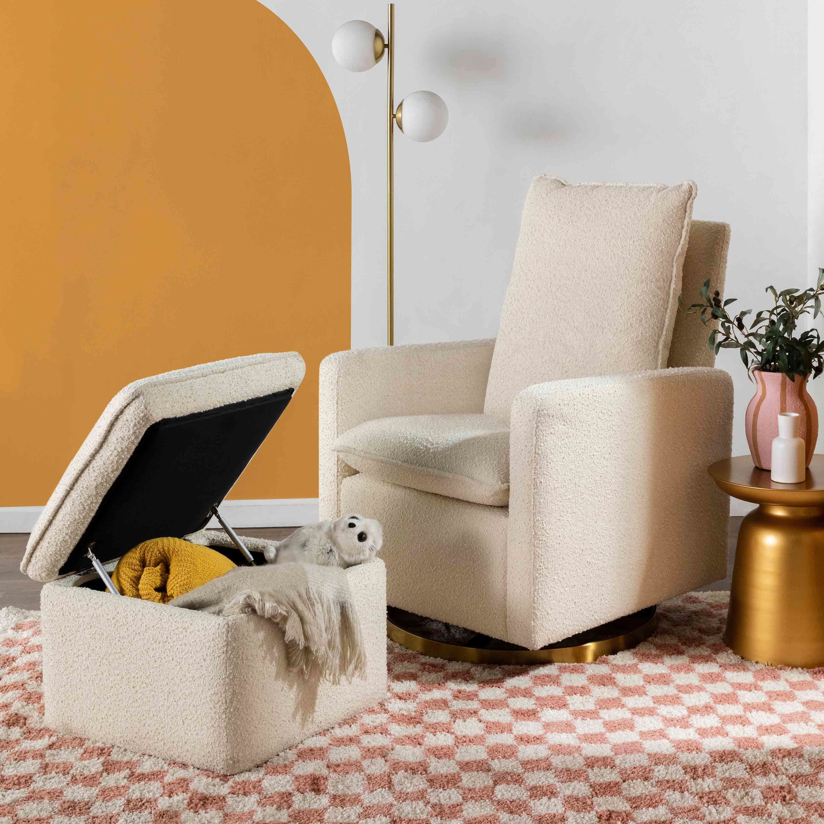 Pillowback Swivel Glider