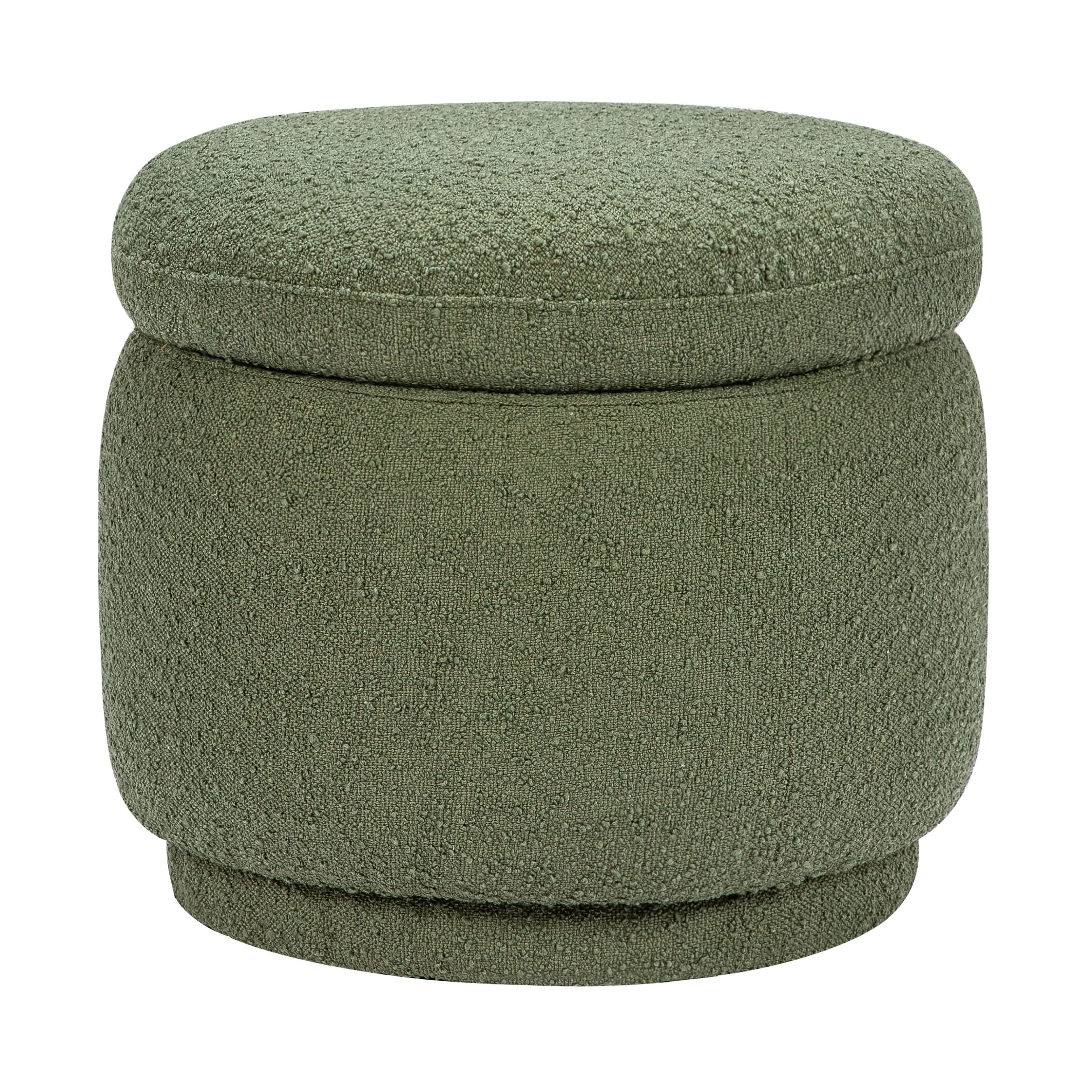 Storage Ottoman in Boucle