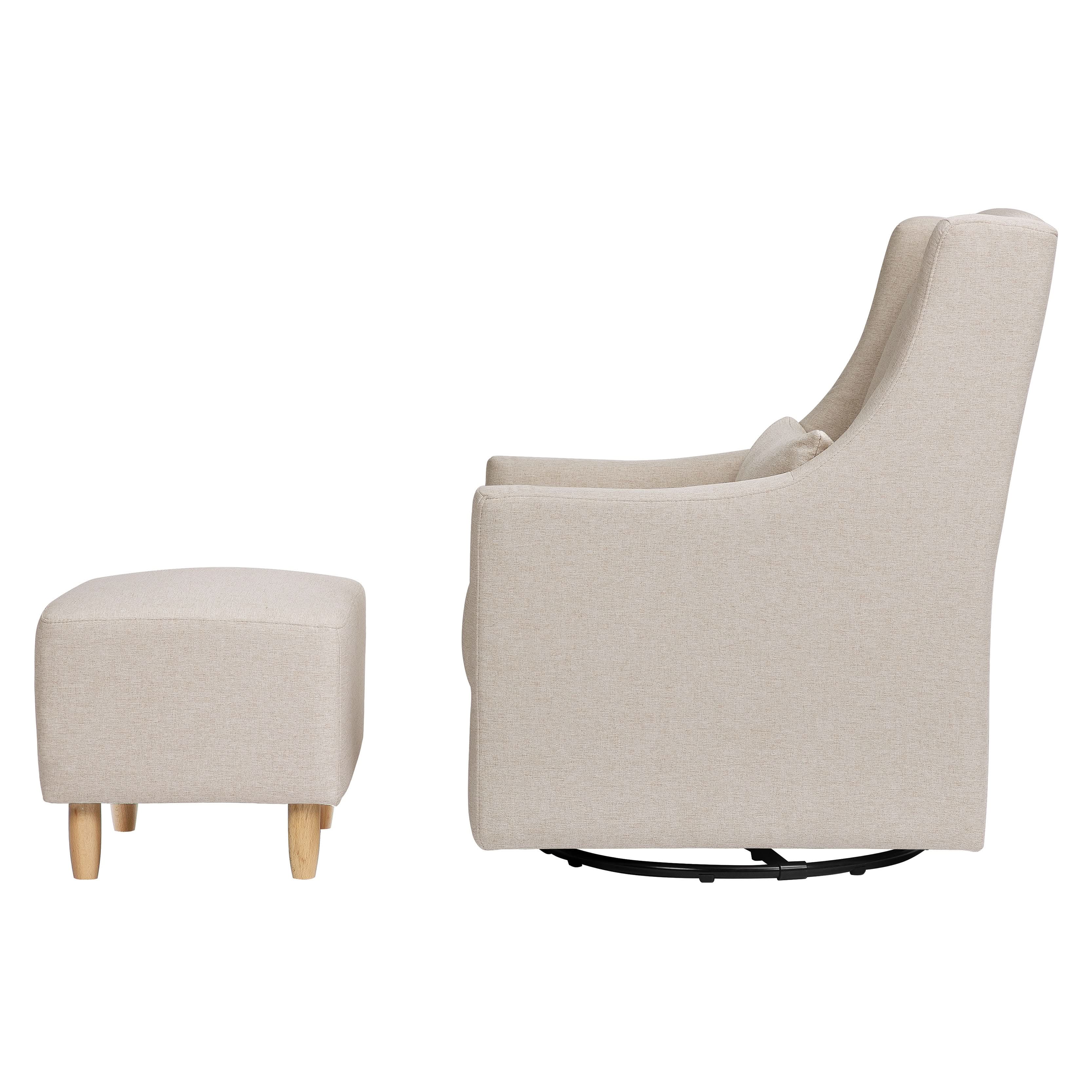 Swivel Glider and Ottoman in Eco-Performance Fabric | Water Repellent & Stain Resistant