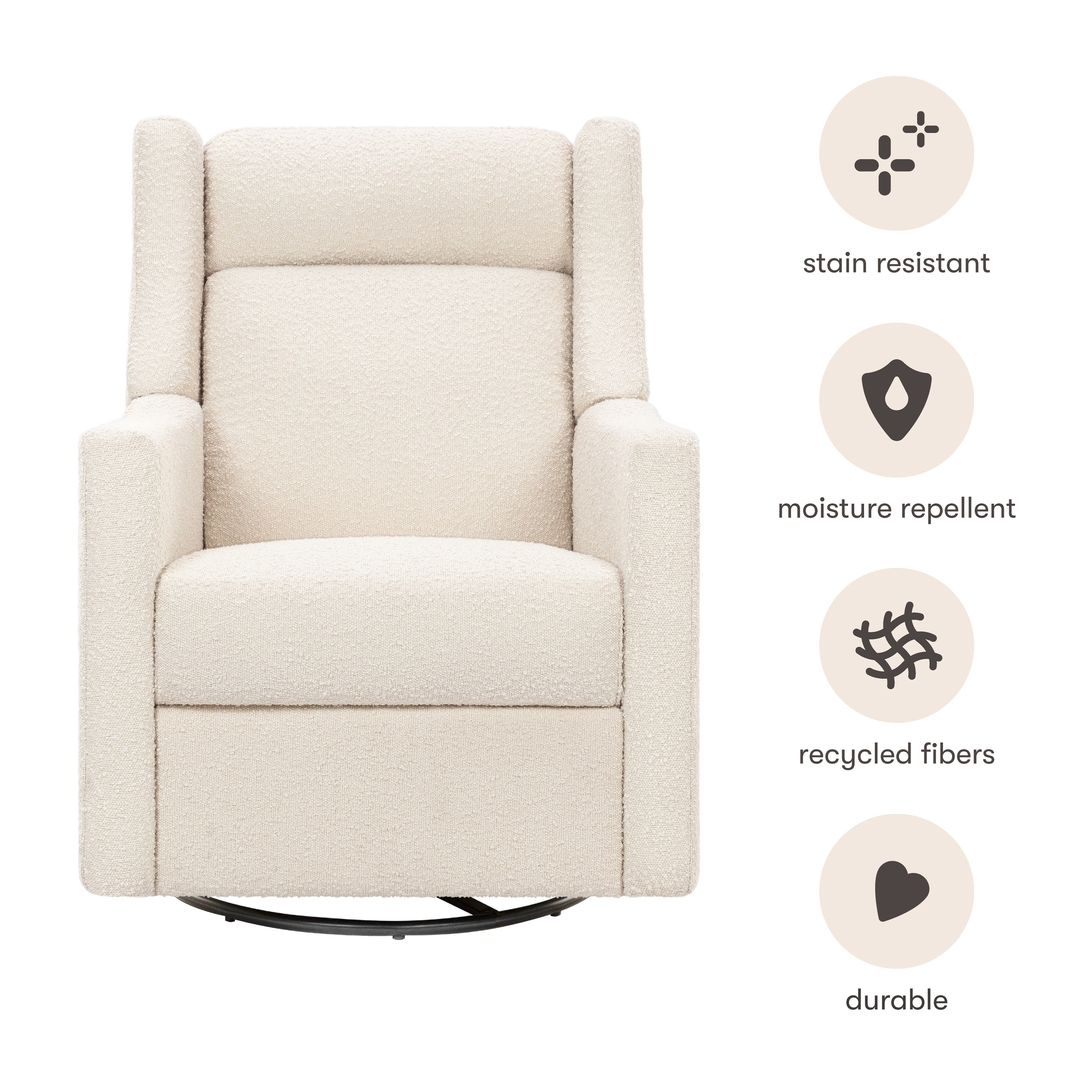 Deluxe Power Recliner and Swivel Glider with Heat and Massage