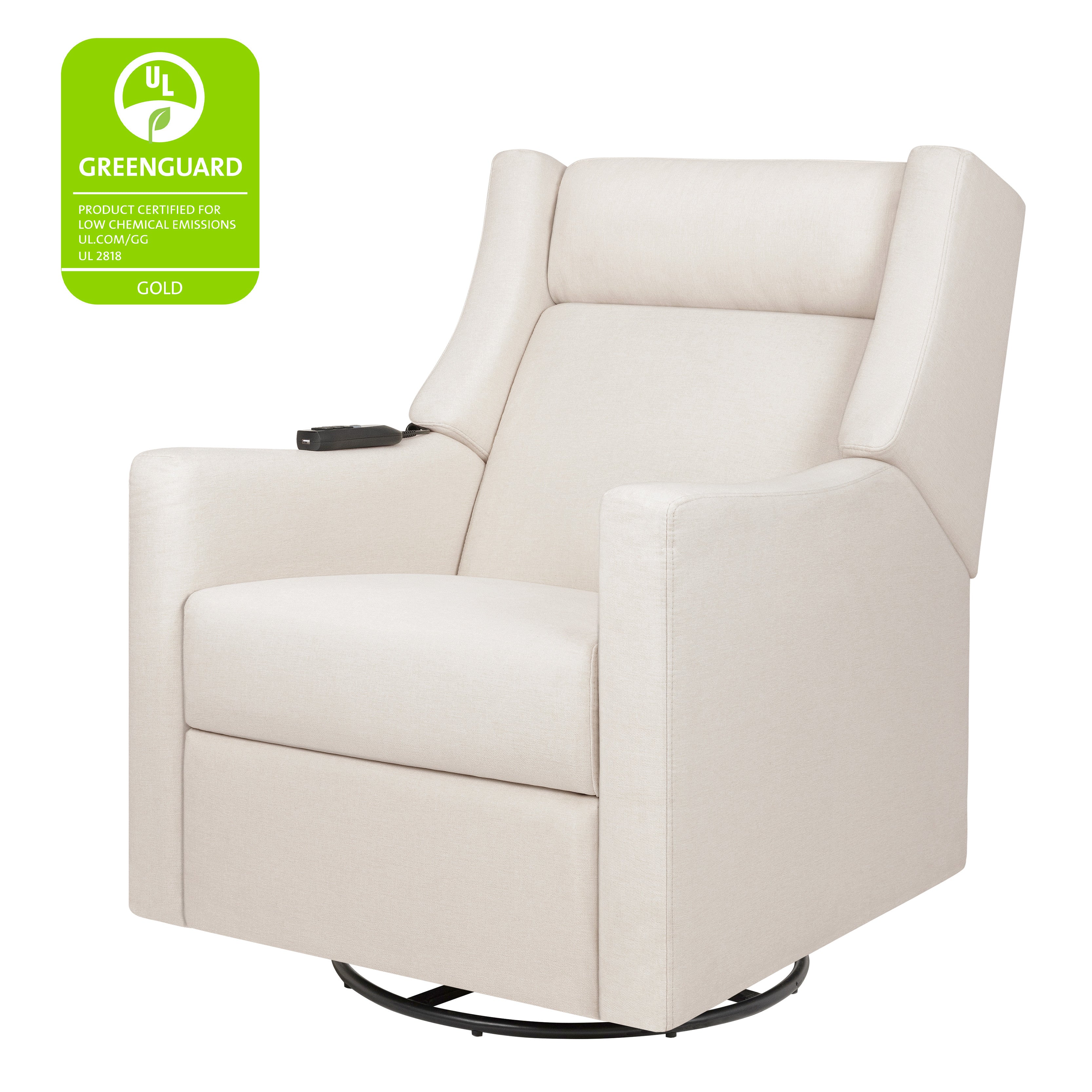Deluxe Power Recliner and Swivel Glider with Heat and Massage