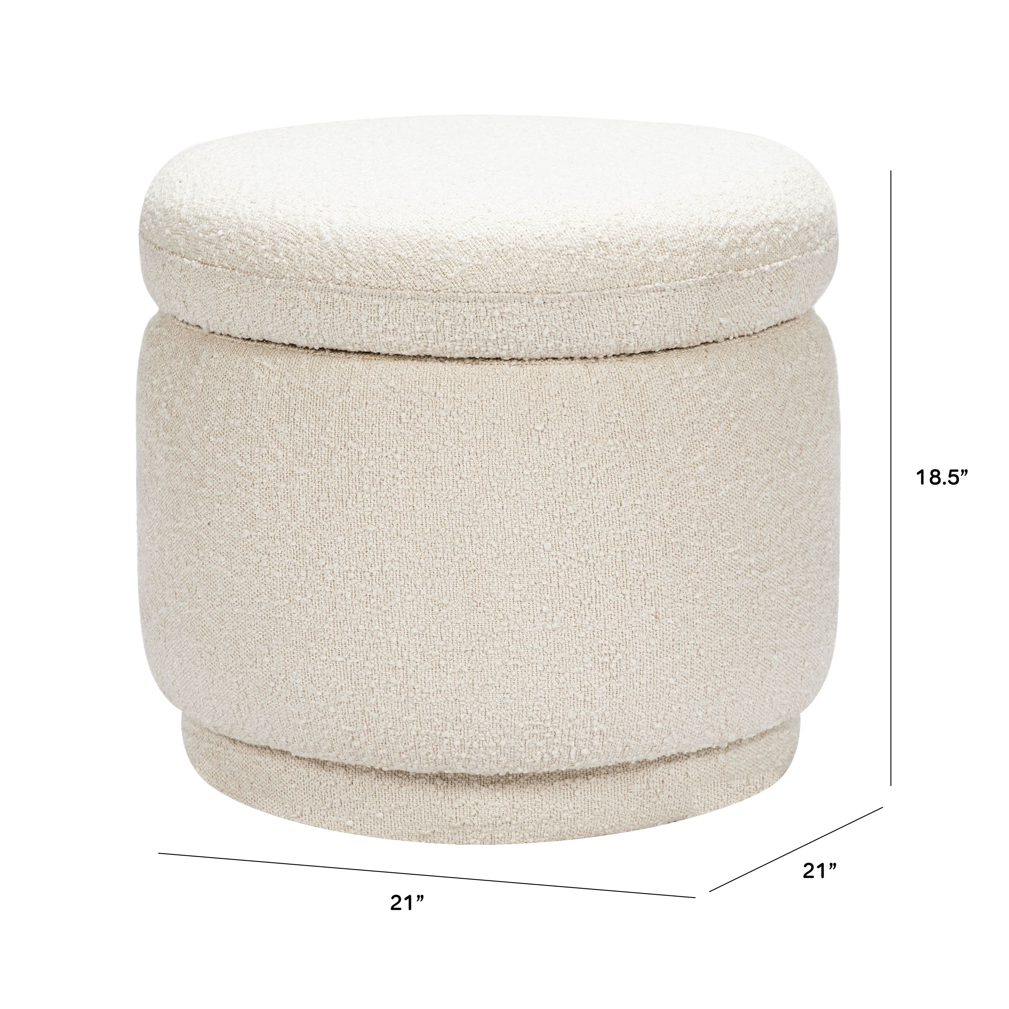 Storage Ottoman in Boucle