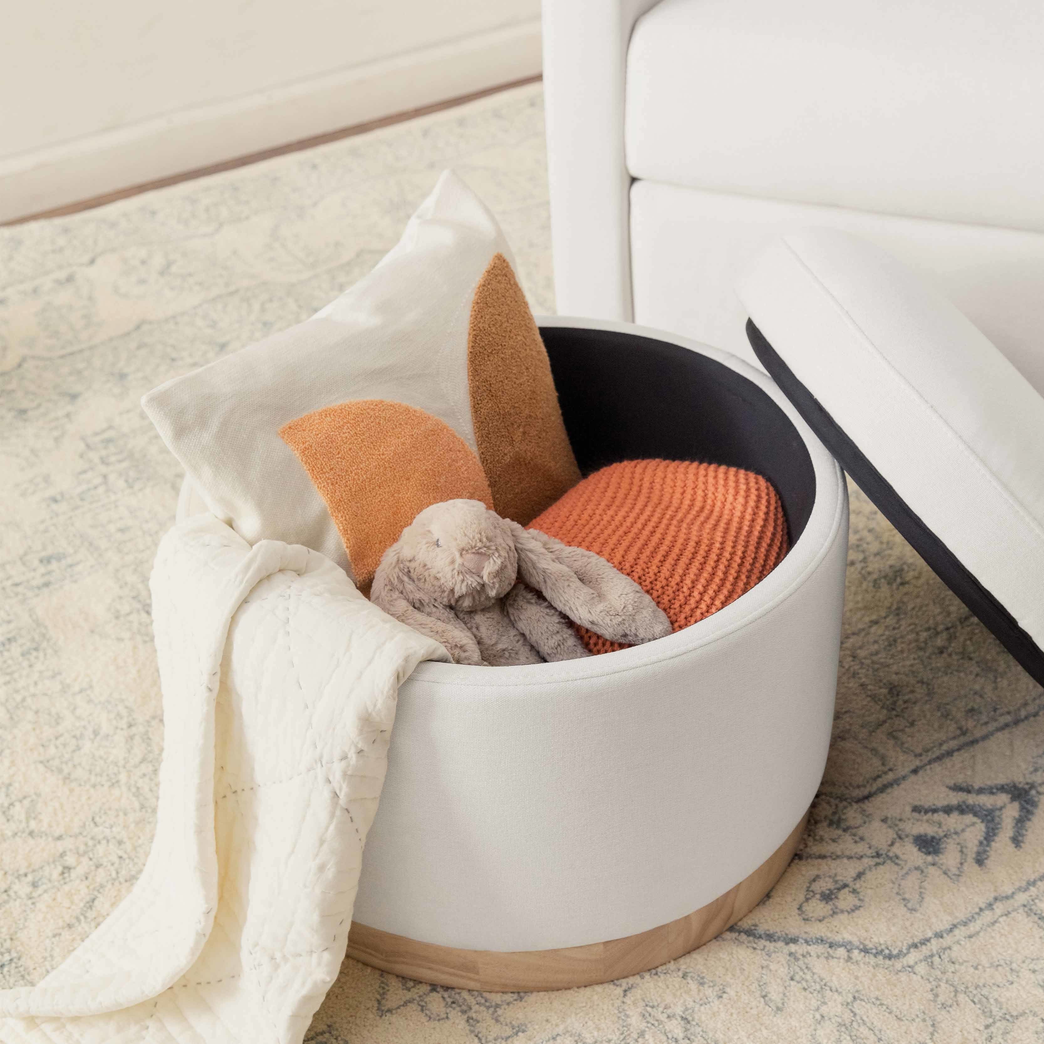 Storage Ottoman in Eco-Performance Fabric | Water Repellent & Stain Resistant