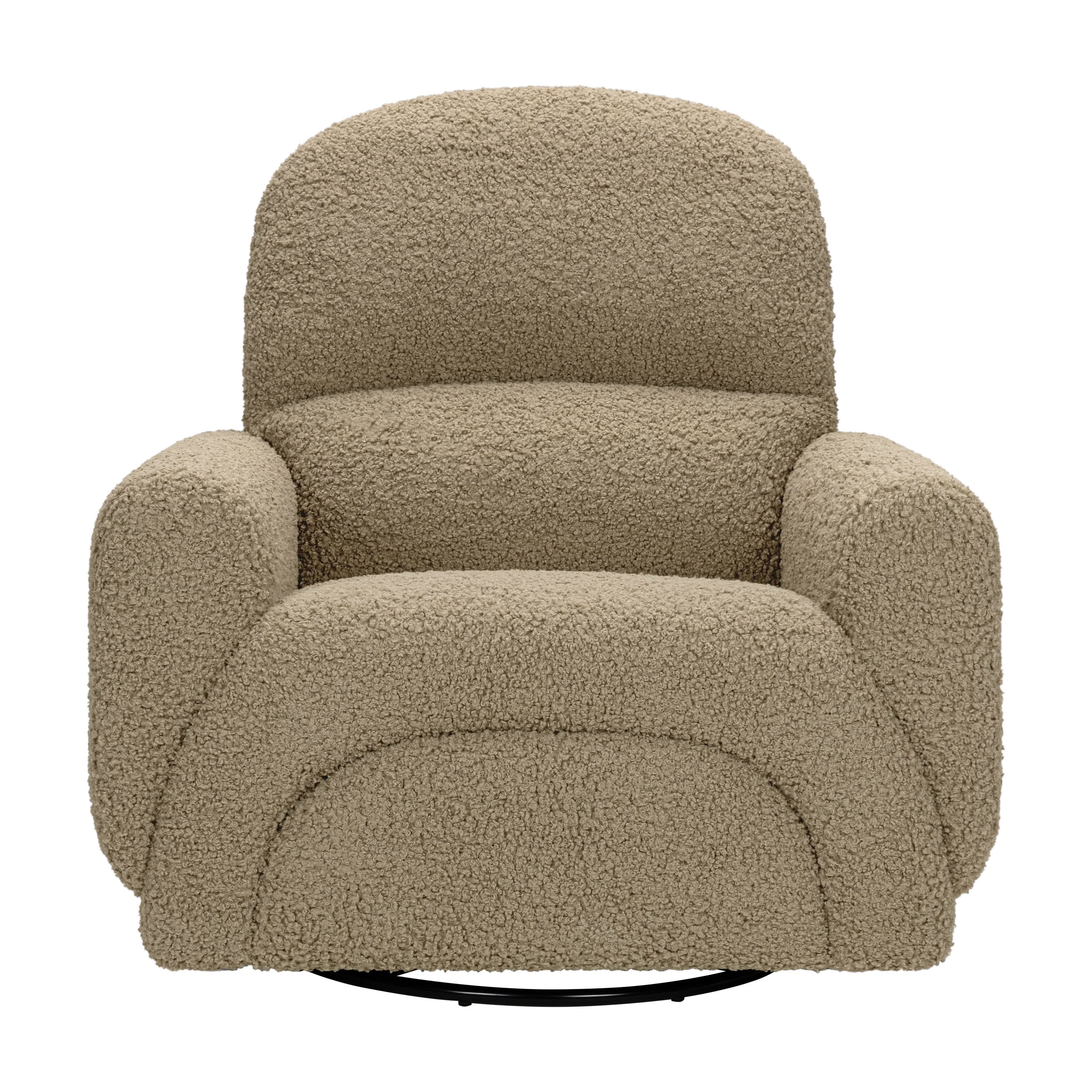 Rainbow Recliner and Swivel Glider in Teddy Loop
