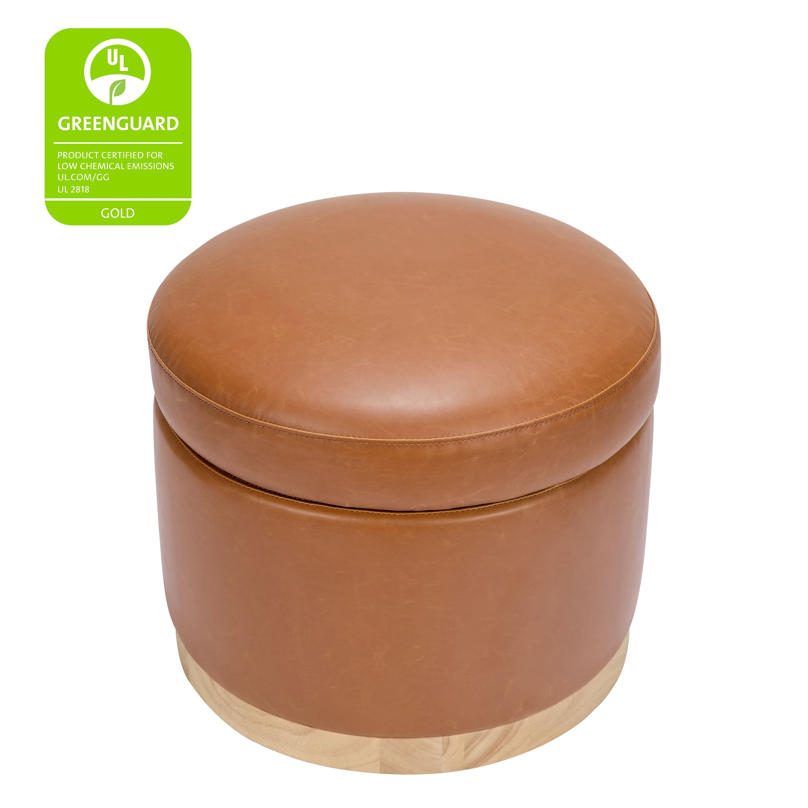 Storage Ottoman in Vegan Leather