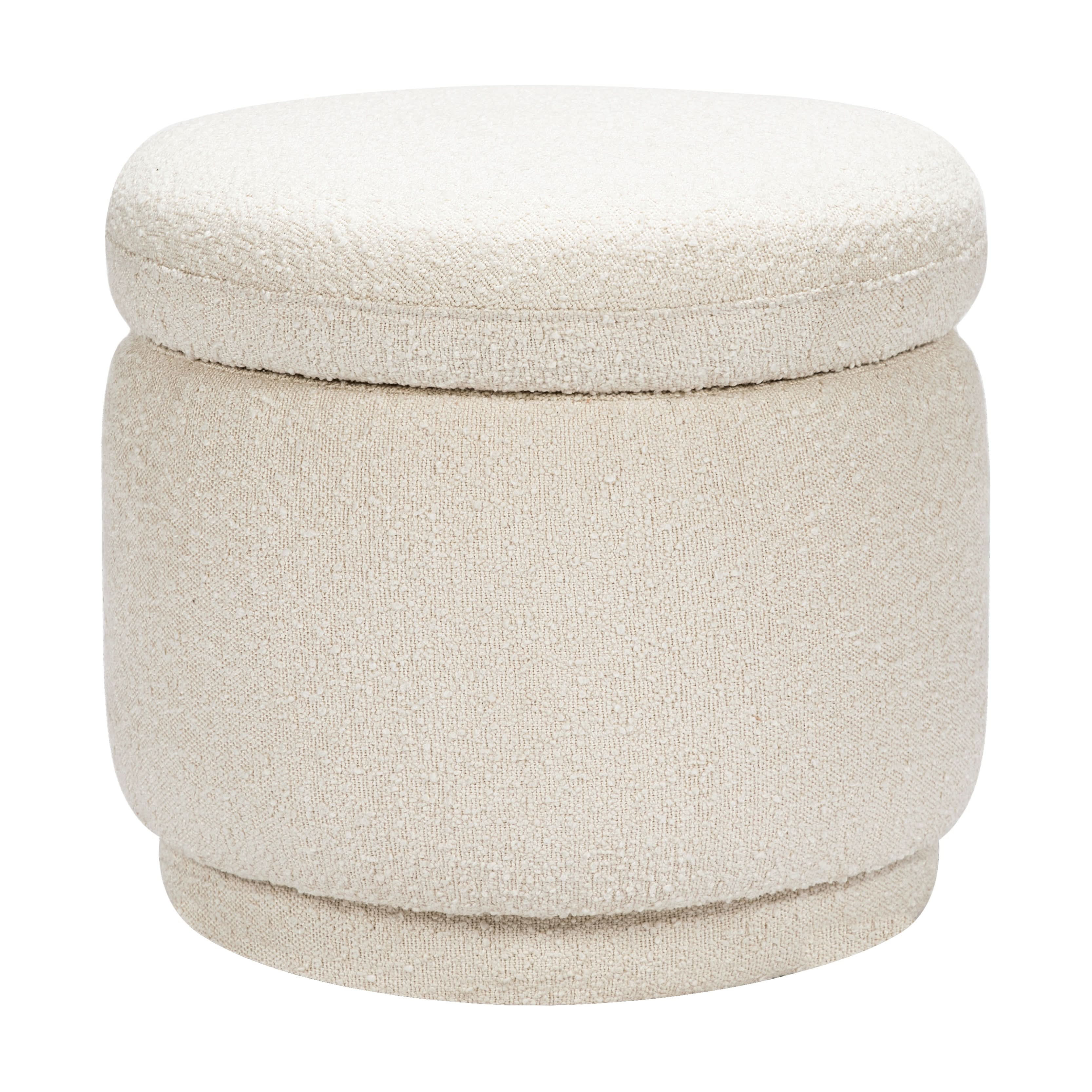 Storage Ottoman in Boucle