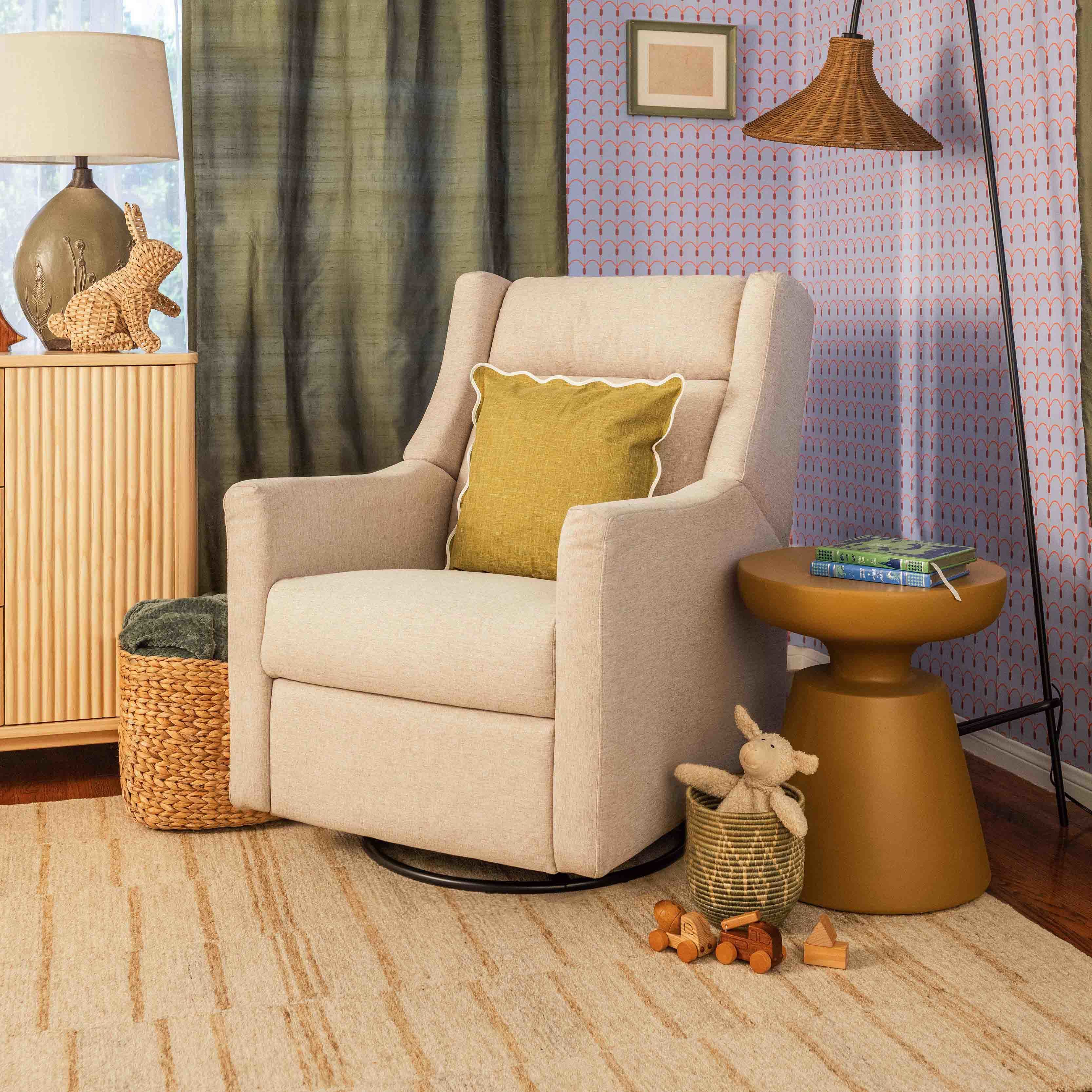 Deluxe Power Recliner and Swivel Glider with Heat and Massage